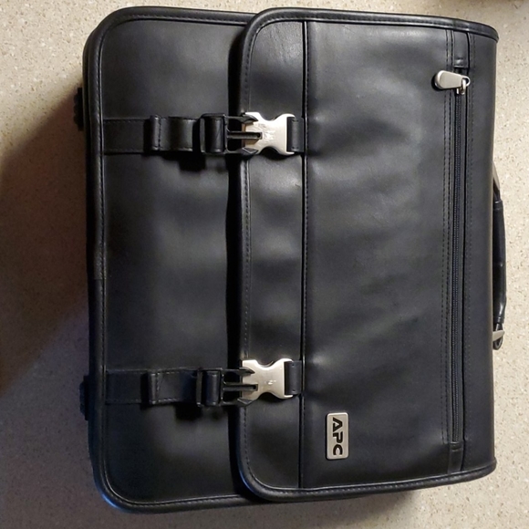 APC Black Leather Breifcase - Picture 1 of 4